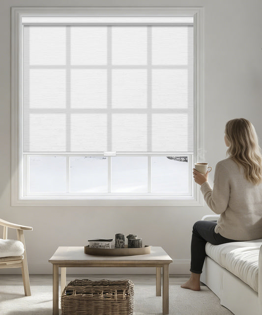 Manuelle, lichtfilternde, kabellose Rollos