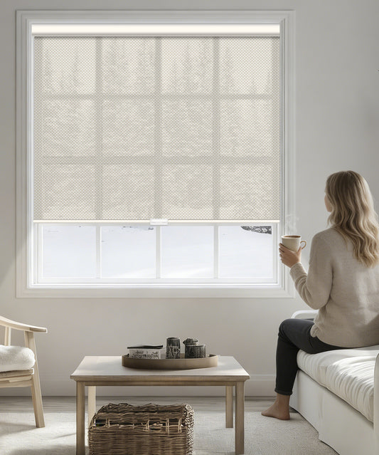 Manuelles, kabelloses, lichtdurchlässiges und feuerfestes Rollo