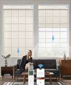 Motorized Dual Roller Shades, Light Filtering & Sheer