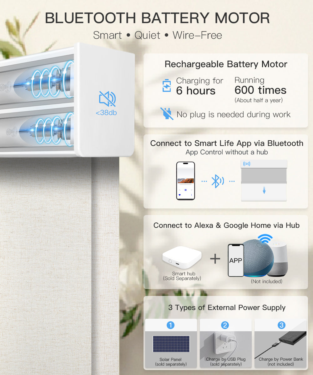 Motorized Dual Roller Shades, Blackout & Light Filtering