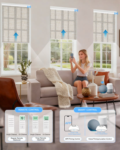 Motorisierte lichtfilternde Rollos