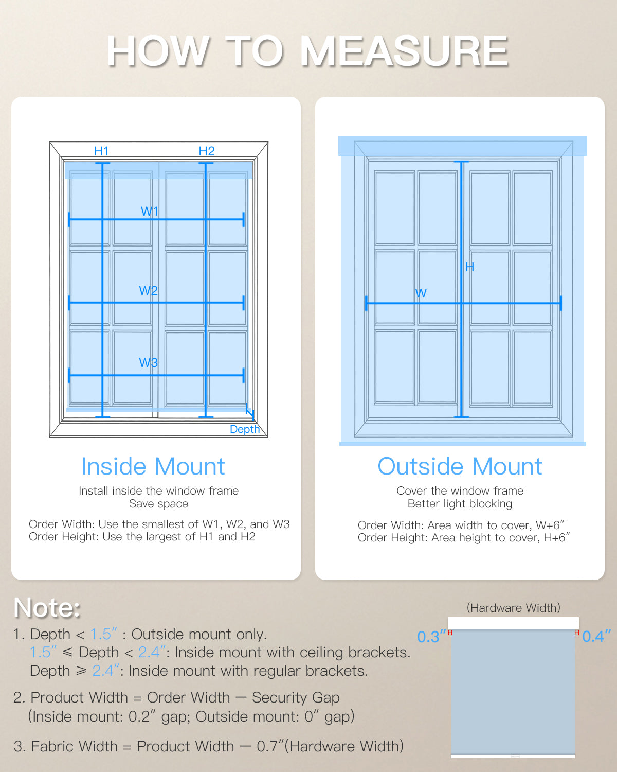 Manuell bedienbares, kabelloses Verdunkelungsrollo