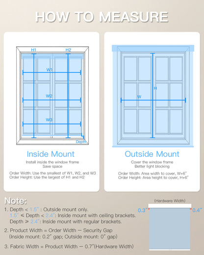 Manuell bedienbares, kabelloses Verdunkelungsrollo