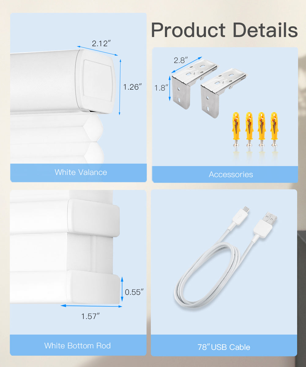 Motorized Day Night Cellular Shade (Light Filtering + Blackout)