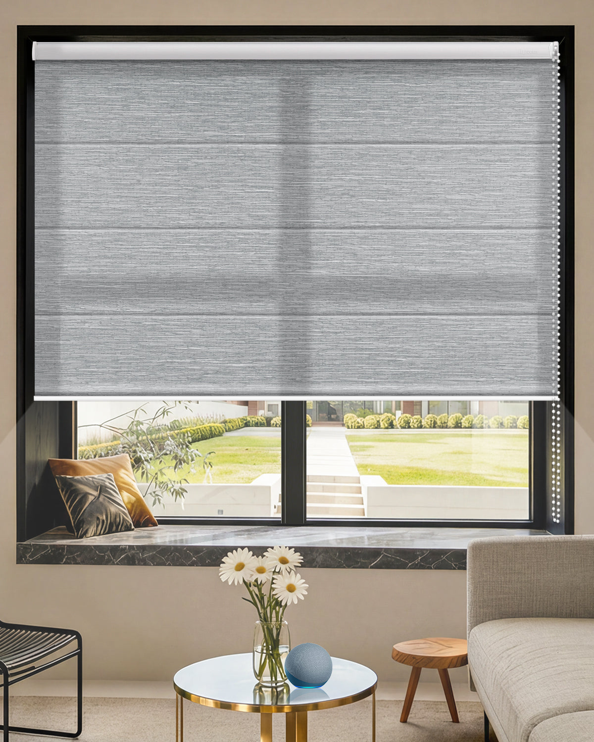 Manual Corded Roman Shades – Light Filtering