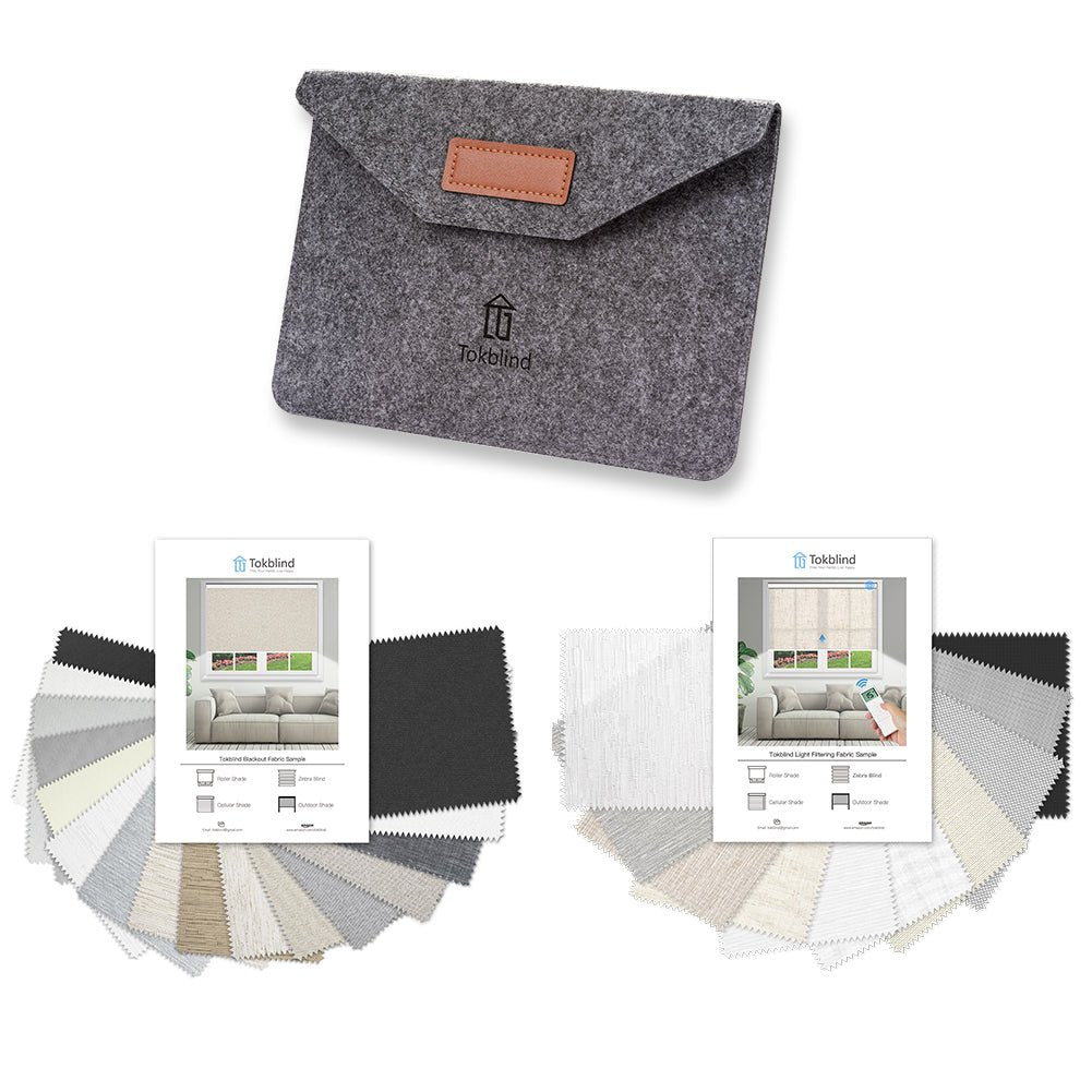 Fabric Samples for 100% Blackout and Light Filtering Roller Shade (2 PCS) - Tokblind official
