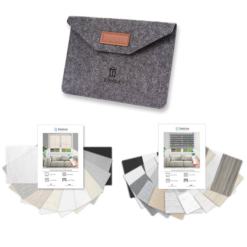 Fabric Samples for Light Filtering Roller Shade and Zebra Blind (2 PCS) - Tokblind official