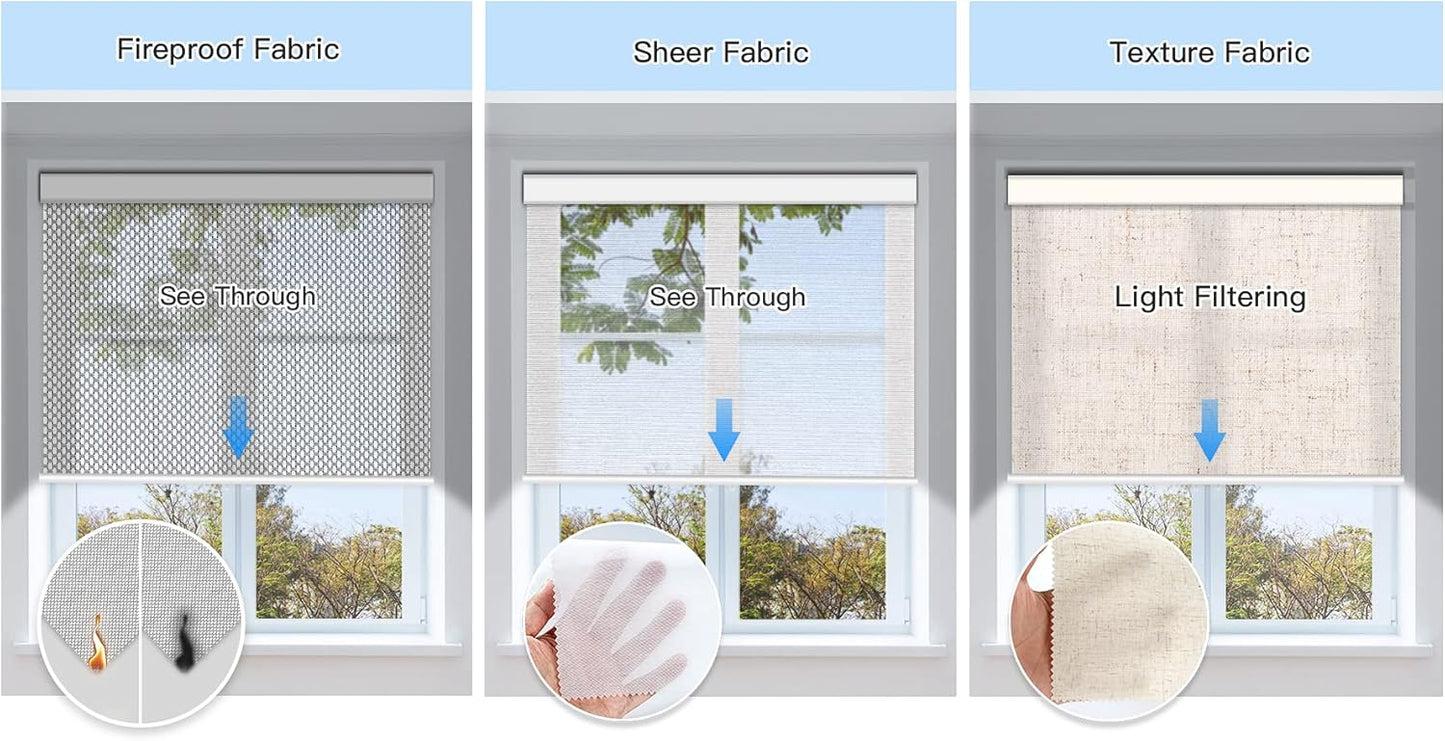 Light Filtering Roller Shade Fabric and Zebra Shade Fabric Samples, 2 PCS - Tokblind official