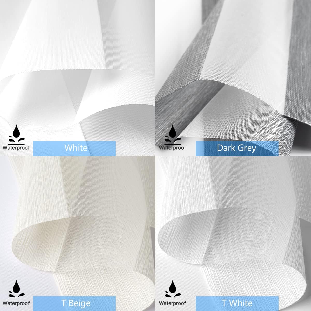 Light Filtering Roller Shade Fabric and Zebra Shade Fabric Samples, 2 PCS - Tokblind official