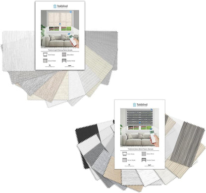 Light Filtering Roller Shade Fabric and Zebra Shade Fabric Samples, 2 PCS - Tokblind official