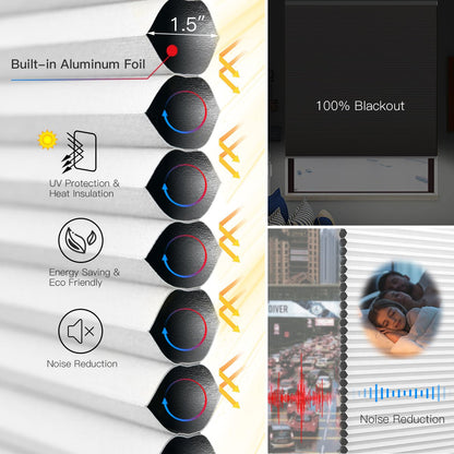 Manual Cordless Cellular Shade - 100% Blackout - Tokblind official