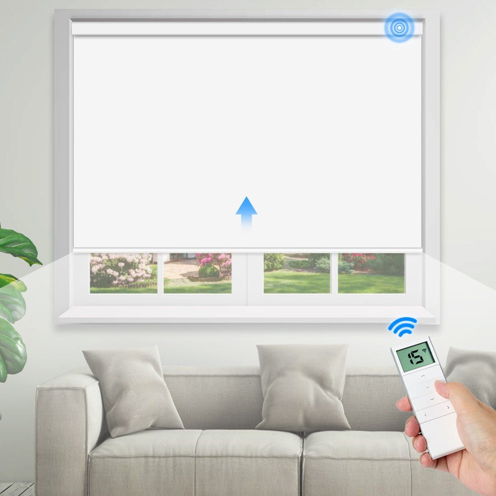 Motorized Blackout Roller Shade - Vinyl Fabric - Tokblind official