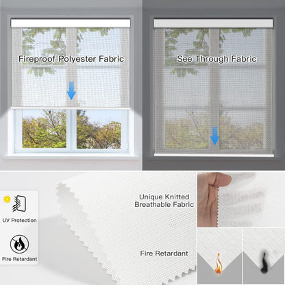 Motorized Light Filtering Fireproof Roller Shades - Tokblind official