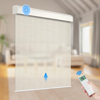 Motorized Light Filtering Fireproof Roller Shades - Tokblind official