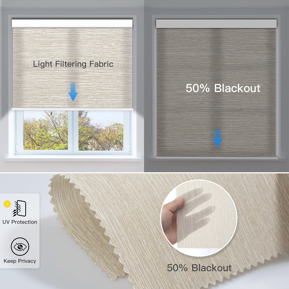 Motorized Light Filtering Roller Shades - Tokblind official