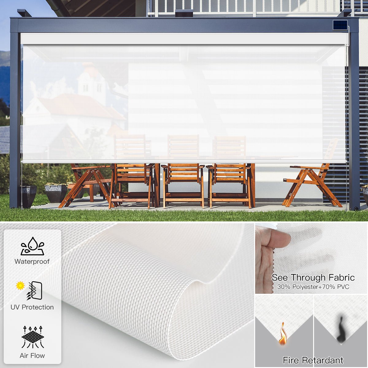 Motorized Outdoor Roller Shade - Tokblind official