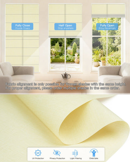 Motorized Roman Shades – Light Filtering, Customizable - Tokblind