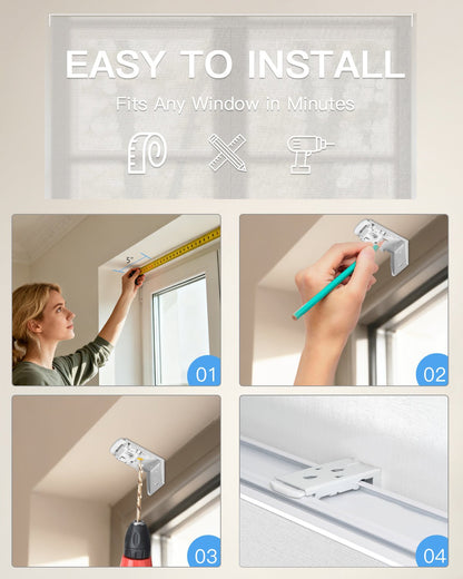 Motorized Roman Shades – Semi Sheer, Customizable - Tokblind